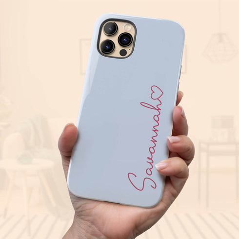 Personalized Cute Vibrant Heart Accent iPhone Case